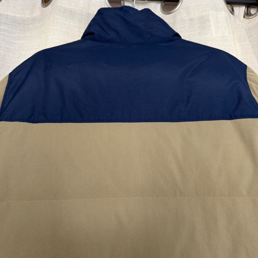 Patagonia Bivy Down Jacket Quilted Colorblock Tan Navy Men's Size M STY28321 - Picture 7 of 11